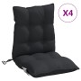Kissen für Stühle mit niedriger Rückenlehne, 4 Stück, schwarzer Oxford-Stoff. von vidaXL, Kissen für Stühle und Sofas - Ref: ...
