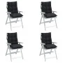 Kissen für Stühle mit niedriger Rückenlehne, 4 Stück, schwarzer Oxford-Stoff. von vidaXL, Kissen für Stühle und Sofas - Ref: ...
