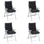 Kissen für Stühle mit niedriger Rückenlehne, 4 Stück, schwarzer Oxford-Stoff. von vidaXL, Kissen für Stühle und Sofas - Ref: ...