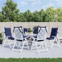 Cojines para silla respaldo alto 6 uds tela Oxford azul marino by vidaXL, Cushions for chairs and sofas - Ref: Foro24-377670,...