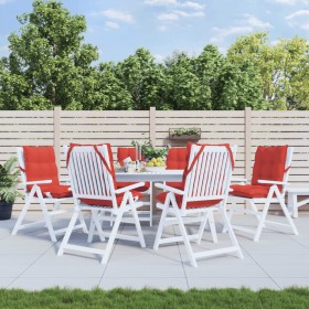 Cojines para silla con respaldo bajo 6 uds tela Oxford rojo by vidaXL, Cushions for chairs and sofas - Ref: Foro24-377691, Pr...