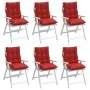 Cojines para silla con respaldo bajo 6 uds tela Oxford rojo de vidaXL, Cojines para sillas y sofás - Ref: Foro24-377691, Prec...
