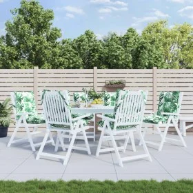 Kissen für Stühle mit niedriger Rückenlehne, 6 Stück, Blattmuster-Stoff. von vidaXL, Kissen für Stühle und Sofas - Ref: Foro2...
