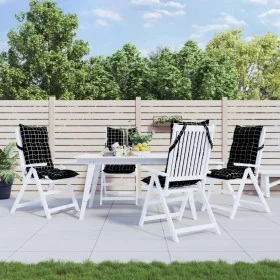 Kissen für Hochlehner-Stühle, 4 Stück, schwarz kariertem Stoff. von vidaXL, Kissen für Stühle und Sofas - Ref: Foro24-377651,...