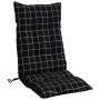 Cojines para silla respaldo alto 4 uds tela a cuadros negro by vidaXL, Cushions for chairs and sofas - Ref: Foro24-377651, Pr...