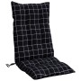 Kissen für Hochlehner-Stühle, 4 Stück, schwarz kariertem Stoff. von vidaXL, Kissen für Stühle und Sofas - Ref: Foro24-377651,...