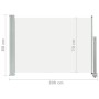 Einziehbare cremefarbene Seitenmarkise für den Garten, 80 x 300 cm von vidaXL, Sonnenschirme - Ref: Foro24-48359, Preis: 57,8...