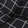 Kissen für Hochlehner-Stühle, 4 Stück, schwarz kariertem Stoff. von vidaXL, Kissen für Stühle und Sofas - Ref: Foro24-377651,...