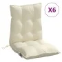 Cojines para silla con respaldo bajo 6 uds tela Oxford crema by vidaXL, Cushions for chairs and sofas - Ref: Foro24-377679, P...