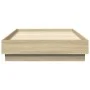 Bed frame with Sonoma oak LED lights 75x190 cm by vidaXL, Beds and slatted bases - Ref: Foro24-839548, Price: 96,82 €, Discou...
