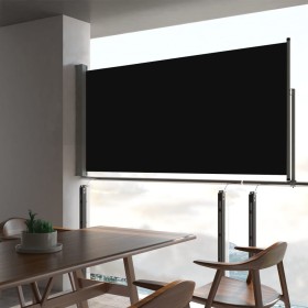 Schwarze einziehbare Garten-Seitenmarkise 80x300 cm von vidaXL, Sonnenschirme - Ref: Foro24-48358, Preis: 58,50 €, Rabatt: %