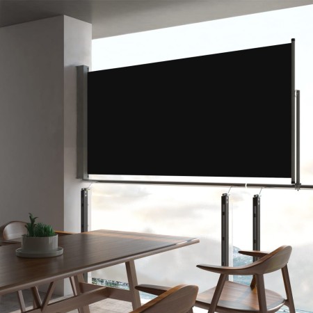 Schwarze einziehbare Garten-Seitenmarkise 80x300 cm von vidaXL, Sonnenschirme - Ref: Foro24-48358, Preis: 58,50 €, Rabatt: %