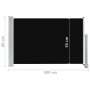 Toldo lateral retráctil de jardín negro 60x300 cm de vidaXL, Sombrillas - Ref: Foro24-48352, Precio: 51,76 €, Descuento: %