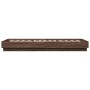 Estructura de cama con luces LED roble marrón 90x200 cm de vidaXL, Camas y somieres - Ref: Foro24-839517, Precio: 110,52 €, D...