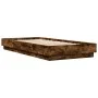 Bed frame with smoked oak LED lights 90x200 cm by vidaXL, Beds and slatted bases - Ref: Foro24-839515, Price: 103,93 €, Disco...