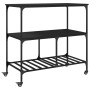 Küchenwagen aus schwarzem Ingenieurholz 100x50x95 cm von vidaXL, Küchen- und Speisewagen - Ref: Foro24-842306, Preis: 92,32 €...