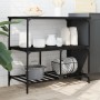 Küchenwagen aus schwarzem Ingenieurholz 100x50x95 cm von vidaXL, Küchen- und Speisewagen - Ref: Foro24-842306, Preis: 92,32 €...