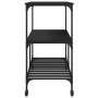 Küchenwagen aus schwarzem Ingenieurholz 100x50x95 cm von vidaXL, Küchen- und Speisewagen - Ref: Foro24-842306, Preis: 92,32 €...
