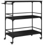 Carrito de cocina madera de ingeniería negro 100,5x50x105 cm by vidaXL, Kitchen and dining carts - Ref: Foro24-842331, Price:...