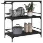 Carrito de cocina madera de ingeniería negro 100,5x50x105 cm by vidaXL, Kitchen and dining carts - Ref: Foro24-842331, Price:...