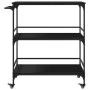 Küchenwagen aus schwarzem Ingenieurholz 100,5x50x105 cm von vidaXL, Küchen- und Speisewagen - Ref: Foro24-842331, Preis: 86,9...