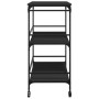 Carrito de cocina madera de ingeniería negro 100,5x50x105 cm by vidaXL, Kitchen and dining carts - Ref: Foro24-842331, Price:...