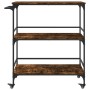 Küchenwagen aus Eichenholz, Rauchfarbe, 100,5x50x105 cm. von vidaXL, Küchen- und Speisewagen - Ref: Foro24-842333, Preis: 79,...