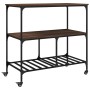 Carrito de cocina madera ingeniería marrón roble 100x50x95 cm by vidaXL, Kitchen and dining carts - Ref: Foro24-842310, Price...