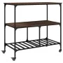 Küchenwagen aus Eichenholz, braun, 100x50x95 cm. von vidaXL, Küchen- und Speisewagen - Ref: Foro24-842310, Preis: 81,19 €, Ra...