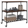 Carrito de cocina madera ingeniería marrón roble 100x50x95 cm by vidaXL, Kitchen and dining carts - Ref: Foro24-842310, Price...