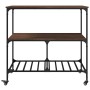Carrito de cocina madera ingeniería marrón roble 100x50x95 cm by vidaXL, Kitchen and dining carts - Ref: Foro24-842310, Price...