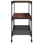 Carrito de cocina madera ingeniería marrón roble 100x50x95 cm by vidaXL, Kitchen and dining carts - Ref: Foro24-842310, Price...