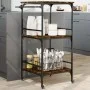 Carrito de cocina madera ingeniería roble ahumado 60,5x50x105cm by vidaXL, Kitchen and dining carts - Ref: Foro24-842338, Pri...