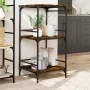 Carrito de cocina madera ingeniería roble ahumado 60,5x50x105cm by vidaXL, Kitchen and dining carts - Ref: Foro24-842338, Pri...