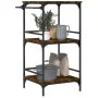 Carrito de cocina madera ingeniería roble ahumado 60,5x50x105cm by vidaXL, Kitchen and dining carts - Ref: Foro24-842338, Pri...