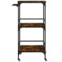 Carrito de cocina madera ingeniería roble ahumado 60,5x50x105cm by vidaXL, Kitchen and dining carts - Ref: Foro24-842338, Pri...