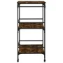 Carrito de cocina madera ingeniería roble ahumado 60,5x50x105cm by vidaXL, Kitchen and dining carts - Ref: Foro24-842338, Pri...