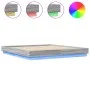 Bed frame with LED lights in Sonoma grey 180x200 cm by vidaXL, Beds and slatted bases - Ref: Foro24-3209777, Price: 189,72 €,...