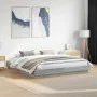 Estructura de cama con luces LED gris Sonoma 180x200 cm de vidaXL, Camas y somieres - Ref: Foro24-3209777, Precio: 189,70 €, ...