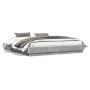 Estructura de cama con luces LED gris hormigón 200x200 cm de vidaXL, Camas y somieres - Ref: Foro24-3209768, Precio: 155,56 €...