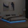 Bettgestell mit LED-Lichtern in Betongrau 200x200 cm von vidaXL, Betten und Lattenroste - Ref: Foro24-3209768, Preis: 157,48 ...