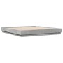 Bettgestell mit LED-Lichtern in Betongrau 200x200 cm von vidaXL, Betten und Lattenroste - Ref: Foro24-3209768, Preis: 157,48 ...