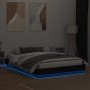 Bed frame with LED lights black 160x200 cm by vidaXL, Beds and slatted bases - Ref: Foro24-3209780, Price: 233,22 €, Discount: %