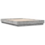 Bed frame with LED lights concrete gray 160x200 cm by vidaXL, Beds and slatted bases - Ref: Foro24-3209782, Price: 183,88 €, ...