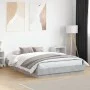 Bed frame with LED lights concrete gray 160x200 cm by vidaXL, Beds and slatted bases - Ref: Foro24-3209782, Price: 181,05 €, ...