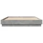 Bed frame with LED lights concrete gray 160x200 cm by vidaXL, Beds and slatted bases - Ref: Foro24-3209782, Price: 181,05 €, ...