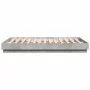 Bed frame with LED lights concrete gray 160x200 cm by vidaXL, Beds and slatted bases - Ref: Foro24-3209782, Price: 181,05 €, ...