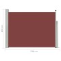 Brown retractable garden side awning 100x500 cm by vidaXL, Umbrellas - Ref: Foro24-48387, Price: 73,86 €, Discount: %