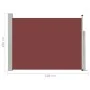Toldo lateral retráctil de jardín marrón 100x500 cm de vidaXL, Sombrillas - Ref: Foro24-48387, Precio: 78,17 €, Descuento: %