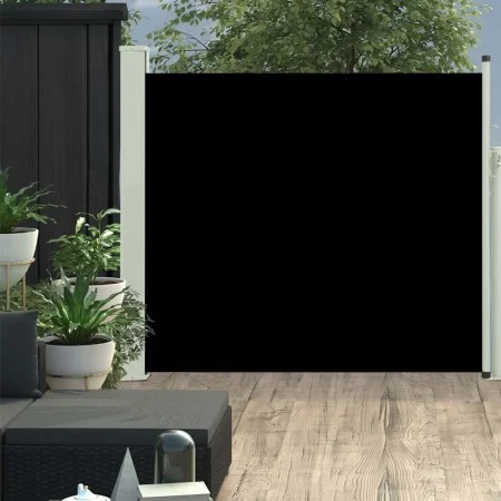 Black retractable garden side awning 100x300 cm by vidaXL, Umbrellas - Ref: Foro24-48370, Price: 66,05 €, Discount: %